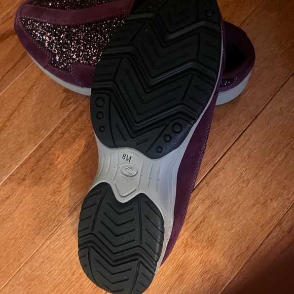 Easy Spirit Women's Sparkle Slip-On Sneakers - Dark Purple and Black - Picture 4 of 6